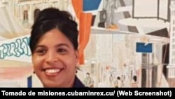 Yahima Martínez Millán, en Santiago de Compostela en abril de 2019. Foto Ministerio de Relaciones Exteriores de Cuba.