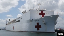 El buque hospital de la marina estadounidense USNS Comfort.