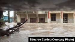 Severas inundaciones en Velasco, Holguín, tras el paso de Melissa