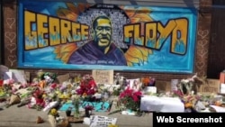 Una de las imágenes de George Floyd en el video censurado por Twitter.