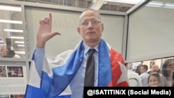 José Daniel Ferrer, a su llegada al destierro en Estados Unidos.