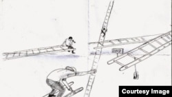 Dibujo de El Sexto desde la prisión