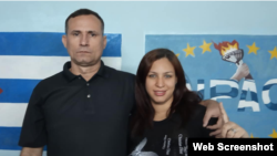 José Daniel Ferrer junto a su esposa, Nelva Ismaray Ortega, en una imagen de archivo.