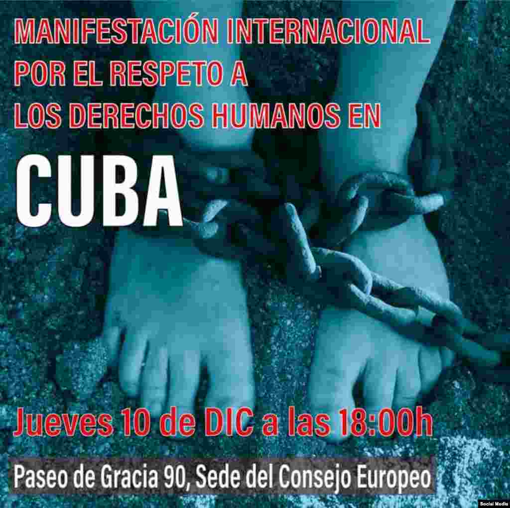 Convocatorias a manifestarse el Día de los Derechos Humanos.