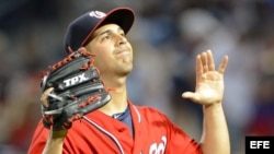 El lanzador cubanoamericano Gio González, de los Nacionales de Washington.