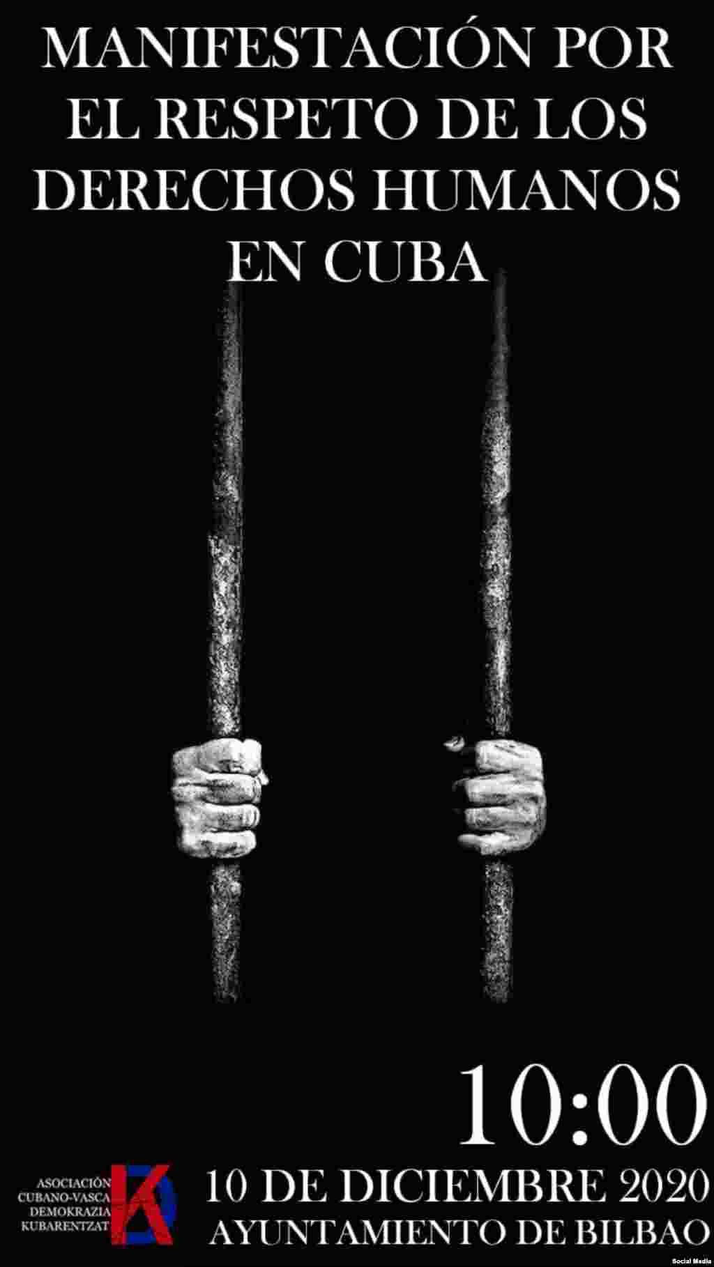 Convocatorias a manifestarse el Día de los Derechos Humanos.