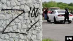 Vista de un grafiti que dice "Z 100%" aludiendo al grupo criminal de los Zetas