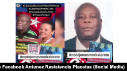 Imágenes de la campaña "No dejemos morir a Loreto", a favor de la liberación del preso político cubano y líder religioso Loreto Hernández García.