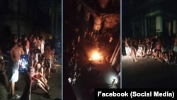 Protestas en La Habana en reclamo de electricidad y agua. 