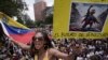 Ciudadanos de Venezuela protestan en Ciudad México el 17 de agosto de 2024, en contra del régimen de Nicolás Maduro. (AP/Aurea del Rosario).